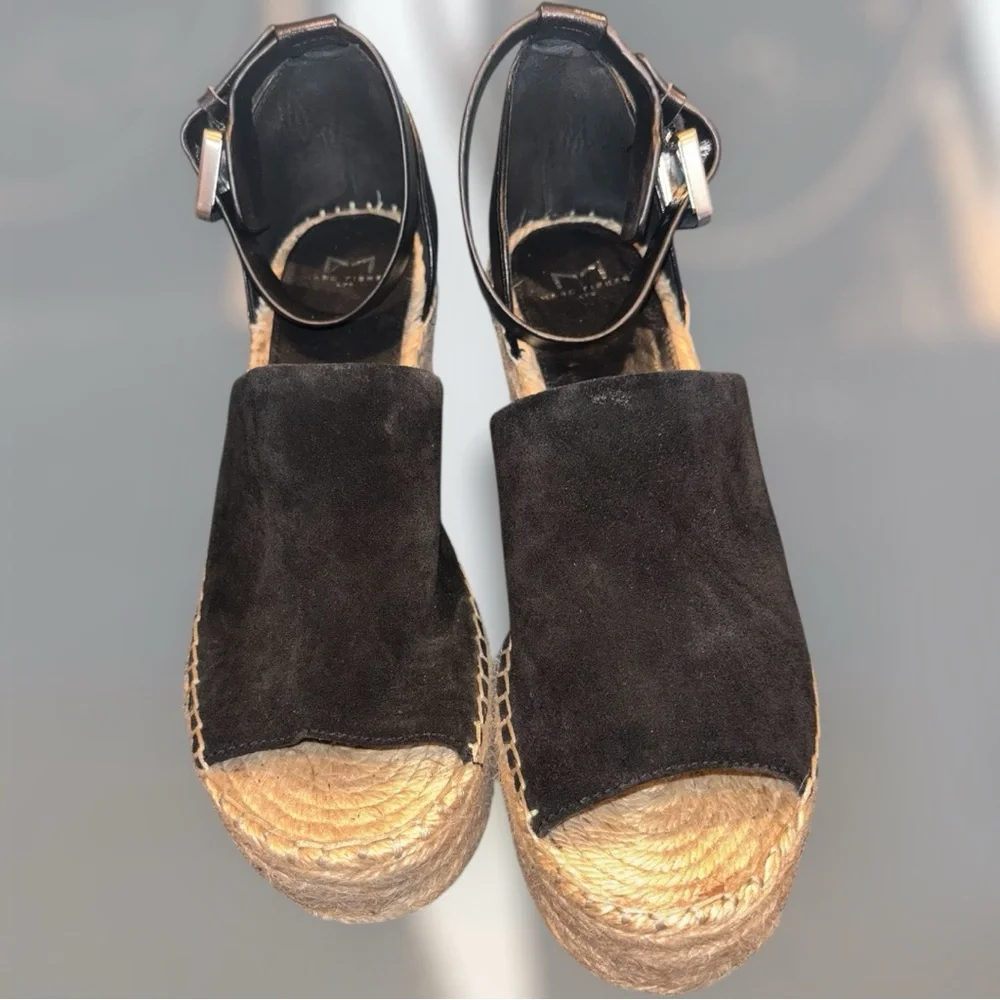 MARC FISHER Suede Wedge Espadrilles NWOB